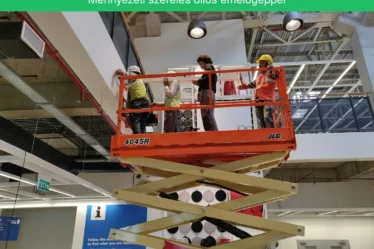 Mennyezeti szerelés ollós emelőgéppel